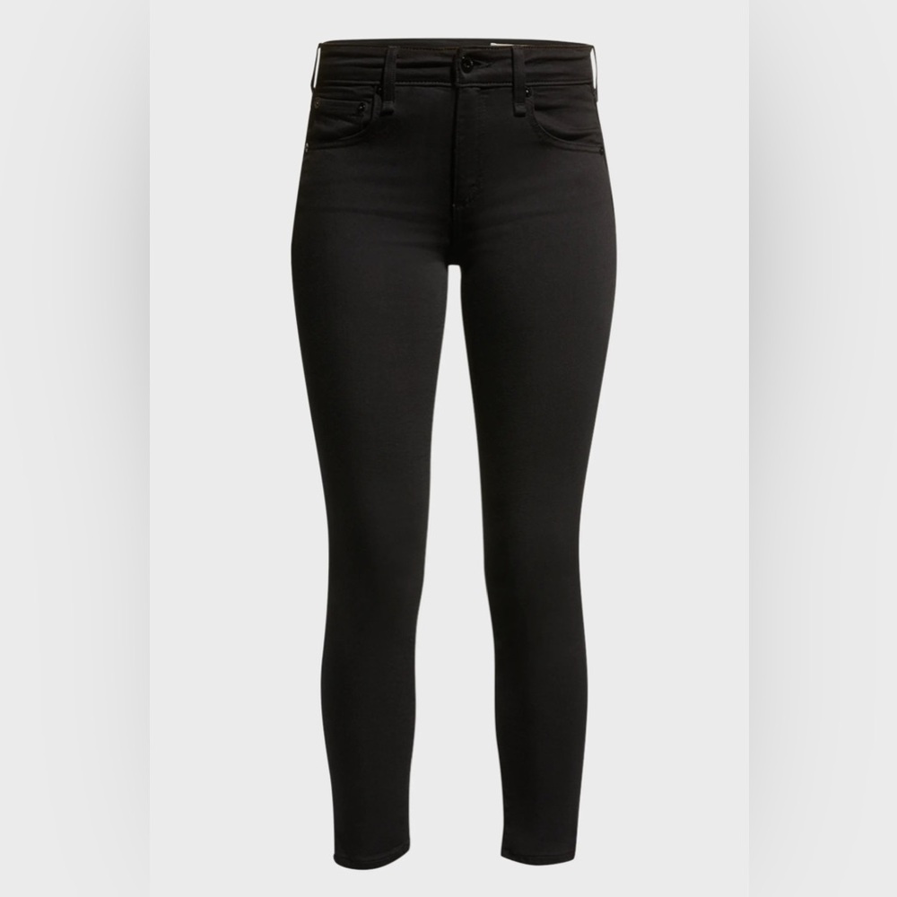 rag and bone zipper capri black jeans size 26